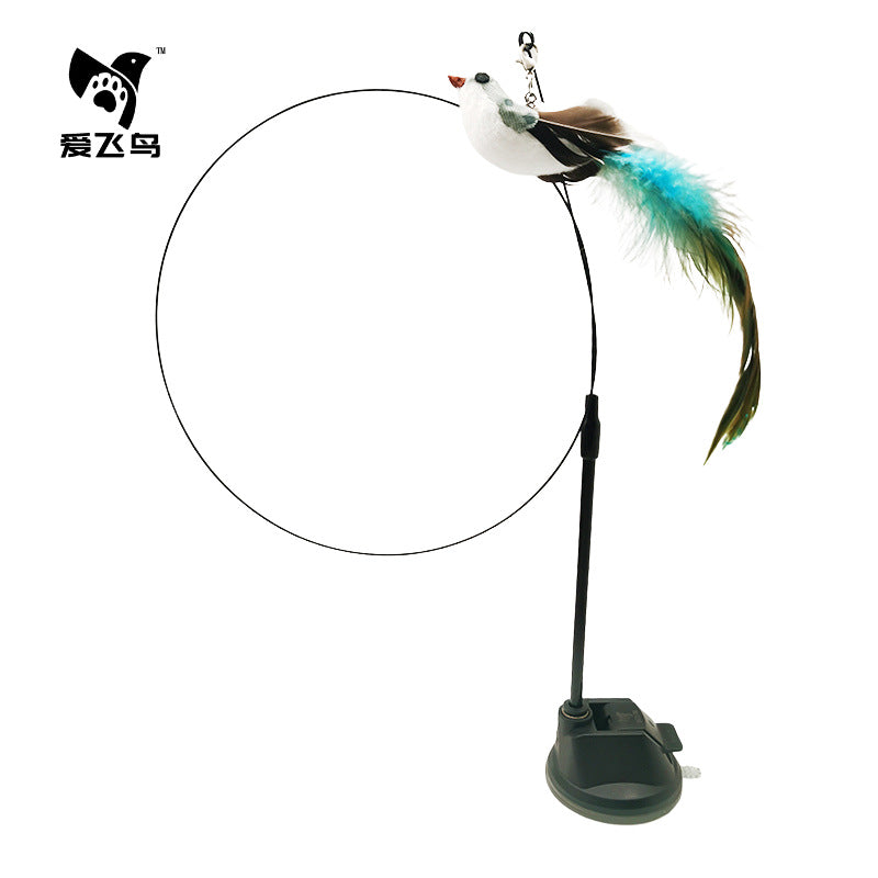 Linen Bird New Upgraded Epoxy Suction Cup Cat Toy Stick