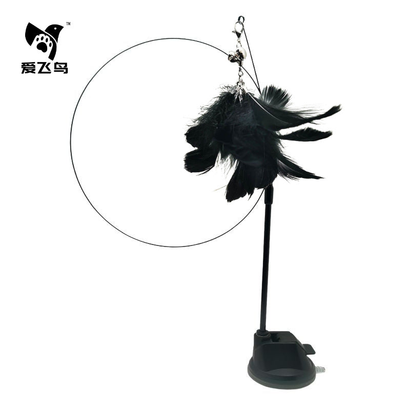 Linen Bird New Upgraded Epoxy Suction Cup Cat Toy Stick