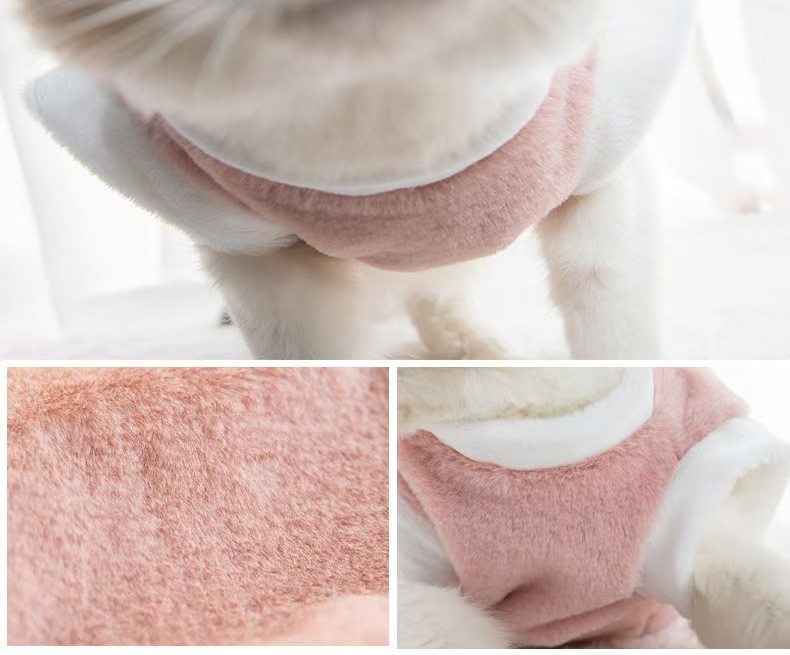 Spring and winter cat clothes warm vest fleece