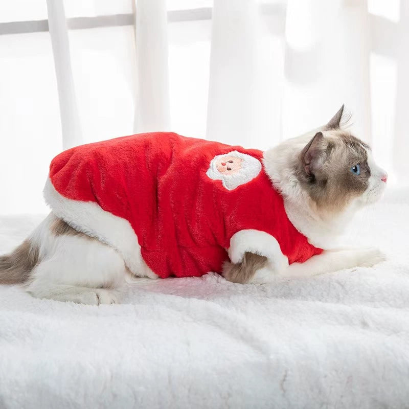 Spring and winter cat clothes warm vest fleece